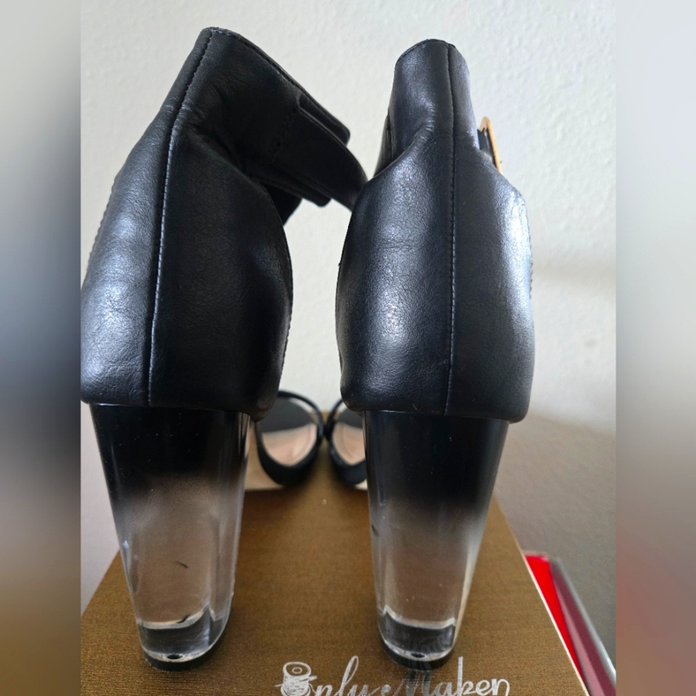 Size 11 womens glaze clear heels